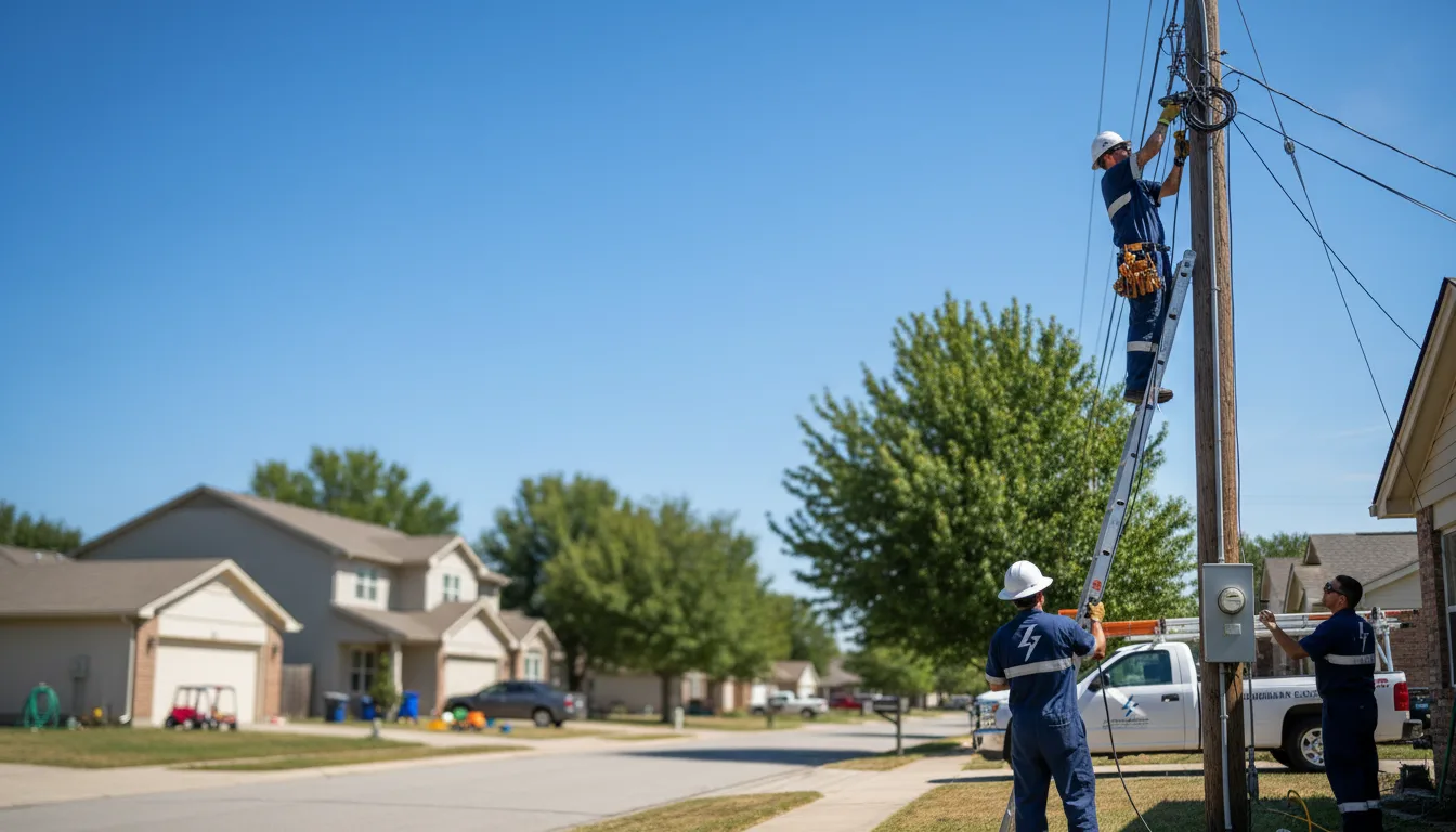 Residential electrician providing installation services in Brook Park, MN